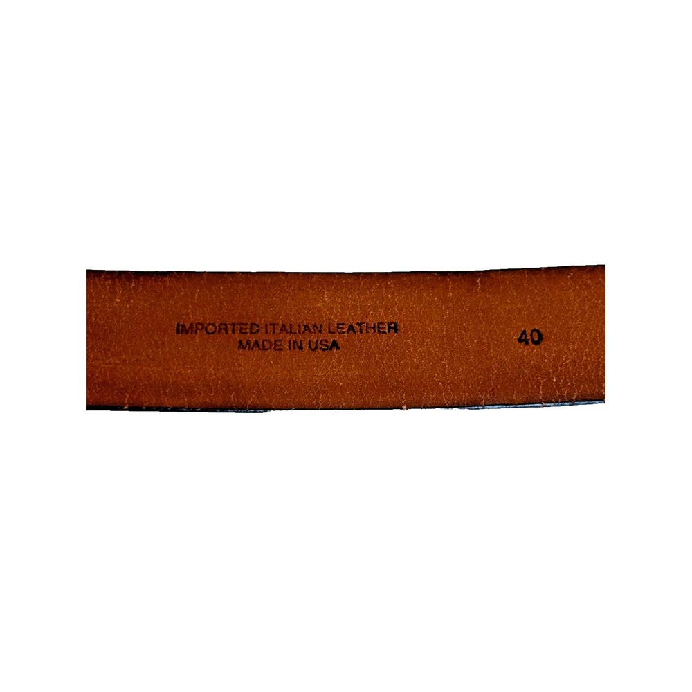 Brooks Brothers Vintage Men's Black Italian Leather Dress Belt Polished; Size 49 - Picture 10 of 13